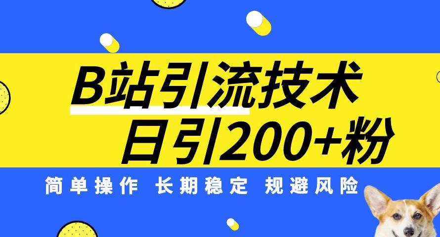 B站引流技术：每天引流200精准粉，简单操作，长期稳定，规避风险-16888副业资讯