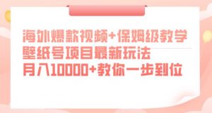 海外爆款视频+保姆级教学，壁纸号项目最新玩法，月入10000+教你一步到位【揭秘】-16888副业资讯