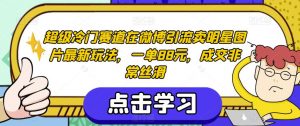 超级冷门赛道在微博引流卖明星图片最新玩法,一单88元,成交非常丝滑【揭秘】-16888副业资讯