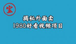 宝哥揭秘外面卖1980好看视频项目,投入时间少,操作难度低-16888副业资讯