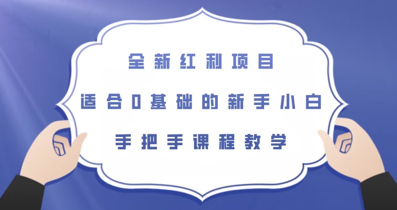 全新红利项目，适合0基础的新手小白，手把手课程教学【揭秘】-16888副业资讯