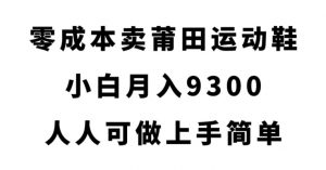 零成本卖莆田运动鞋，小白月入9300，人人可做上手简单【揭秘】-16888副业资讯