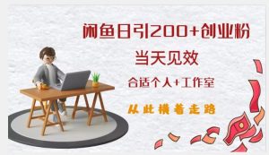 闲鱼精准引流创业粉，日引200+，当天见效，从此横着走-16888副业资讯