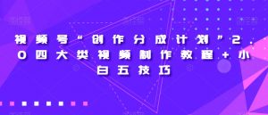 视频号“创作分成计划”2.0四大类视频制作教程+小白五技巧【揭秘】-16888副业资讯