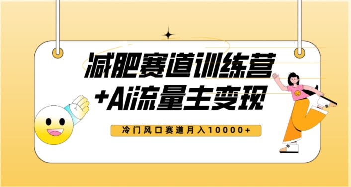 全新减肥赛道AI流量主+训练营变现玩法教程，蓝海冷门赛道小白轻松上手，月入10000+-16888副业资讯