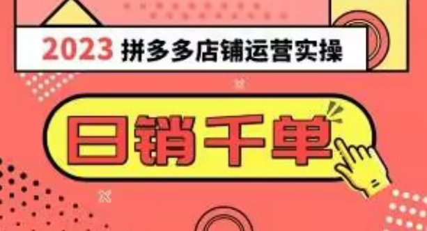 2023拼多多运营实操，每天30分钟日销1000＋，爆款选品技巧大全（10节课）-16888副业资讯