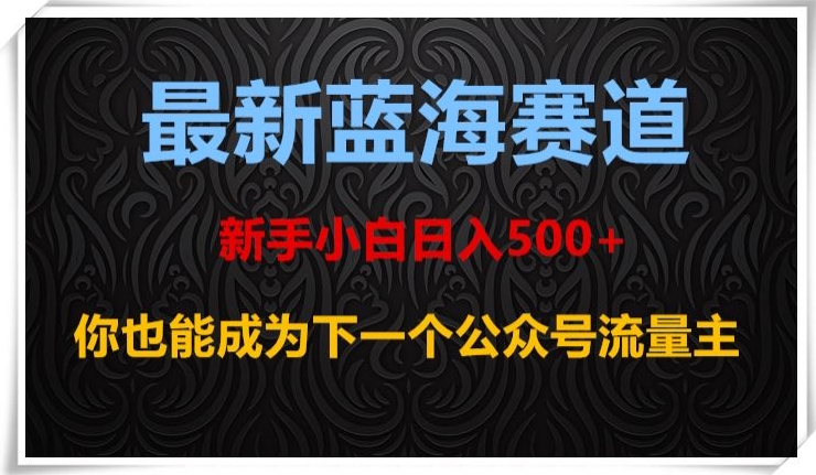 最新蓝海赛道，新手小白日入500+，你也能成为下一个公众号流量主【揭秘】-16888副业资讯