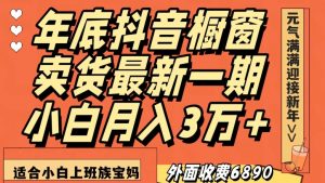 外面收费6890元年底抖音橱窗卖货最新一期,小白月入3万,适合小白上班族宝妈【揭秘】-16888副业资讯