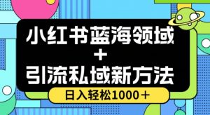 小红书蓝海虚拟＋引流私域新方法，100%不限流，日入轻松1000＋，小白无脑操作【揭秘】-16888副业资讯