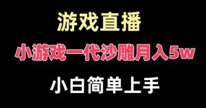 玩小游戏一代沙雕月入5w，爆裂变现，快速拿结果，高级保姆式教学【揭秘】-16888副业资讯