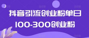 抖音引流创业粉单日100-300创业粉【揭秘】-16888副业资讯