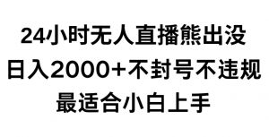快手24小时无人直播熊出没，不封直播间，不违规，日入2000+，最适合小白上手，保姆式教学【揭秘】-16888副业资讯