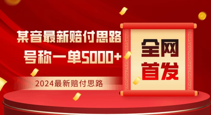 全网首发，2024最新抖音赔付项目，号称一单5000+保姆级拆解【仅揭秘】-16888副业资讯