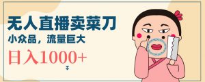 无人冷门品直播新玩法，通过卖菜刀日入1000+【揭秘】-16888副业资讯