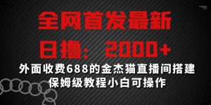 全网首发最新，日撸2000+，外面收费688的金杰猫直播间搭建，保姆级教程小白可操作【揭秘】-16888副业资讯