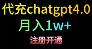 代充chatgpt4,日入500+,精准引流,暴力变现【揭秘】-16888副业资讯