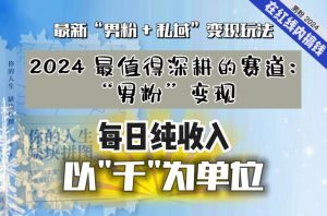 【私域流量最值钱】把“男粉”流量打到手,你便有无数种方法可以轻松变现,每日纯收入以“千”为单位-16888副业资讯
