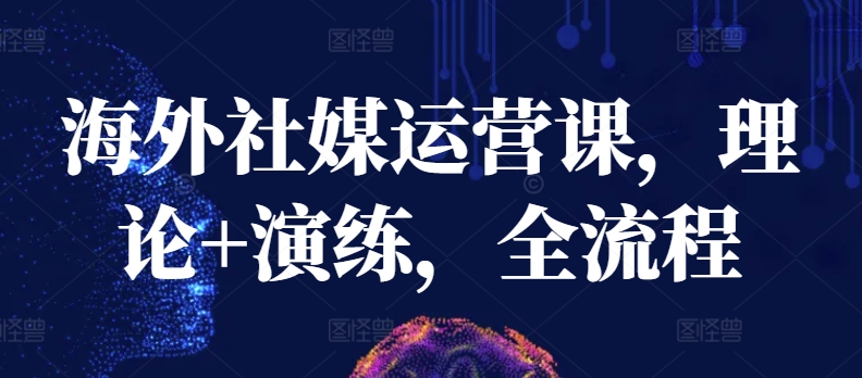 海外社媒运营课，理论+演练，全流程-16888副业资讯