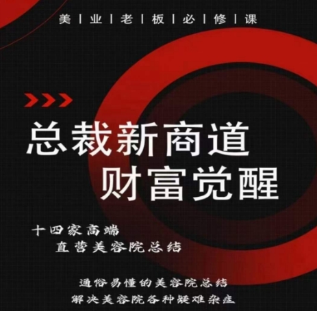 总裁新商道(美业老板必修课)，通俗易懂的美容院总结，解决美容院各种疑难杂症-16888副业资讯