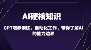 AI硬核知识-GPT喂养训练，自动化工作，带你了解AI的能力边界（10节课）-16888副业资讯