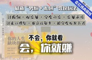 2024,“男粉+私域”还是最耐造、最赚、最轻松、最愉快的变现方式【揭秘】-16888副业资讯