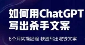 如何用ChatGPT写出杀手文案,6个月实操经验,快速写出收钱文案-16888副业资讯