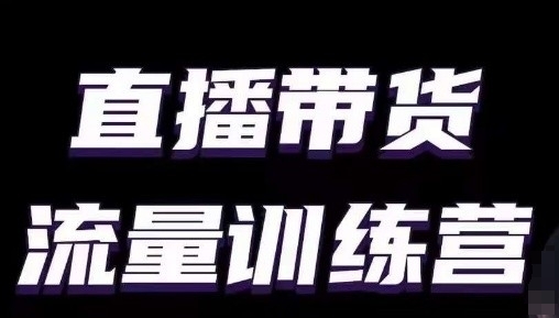 直播带货流量训练营，小白主播必学直播课-16888副业资讯