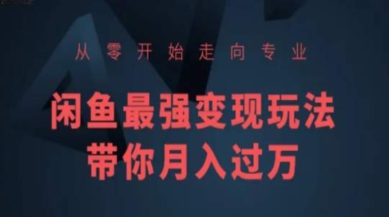 从零开始走向专业，闲鱼最强变现玩法带你月入过万-16888副业资讯