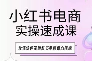小红书电商实操速成课，让你快速掌握红书电商核心技能-16888副业资讯