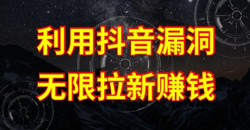 利用抖音链接漏洞，无限拉新赚钱【漏洞原理+操作流程】【揭秘】-16888副业资讯