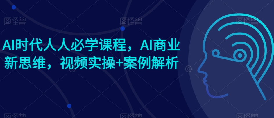 AI时代人人必学课程，AI商业新思维，视频实操+案例解析【赠AI商业爆款案例】-16888副业资讯