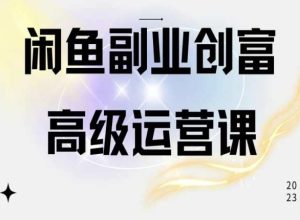 闲鱼电商运营高级课程,一部手机学会闲鱼开店赚钱-16888副业资讯
