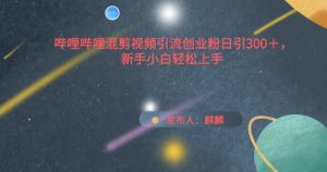 哔哩哔哩混剪视频引流创业粉日引300+,新手小白轻松上手【揭秘】-16888副业资讯