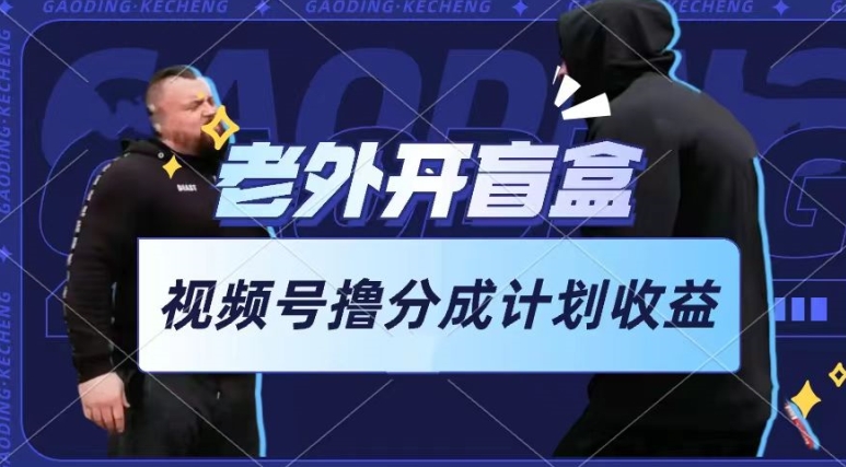 老外开盲盒视频，撸视频号分成计划收益，每天只需一小时，新手小白轻松上手【揭秘】-16888副业资讯