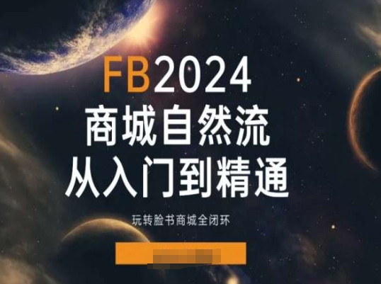 2024Faceboo商城自然流(从入门到精通)，玩转脸书商城全闭环-16888副业资讯