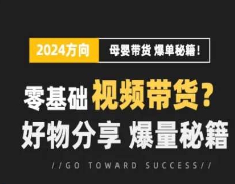 短视频母婴赛道实操流量训练营，零基础视频带货，好物分享，爆量秘籍-16888副业资讯