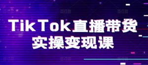 TikTok直播带货实操变现课:系统起号、科学复盘、变现链路、直播配置、小店操作流程、团队搭建等。-16888副业资讯