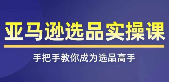 亚马逊选品实操课程，快速掌握亚马逊选品的技巧，覆盖亚马逊选品所有渠道-16888副业资讯