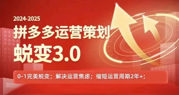 2024-2025拼多多运营策略蜕变3.0，0~1完美蜕变，解决信息焦虑-16888副业资讯