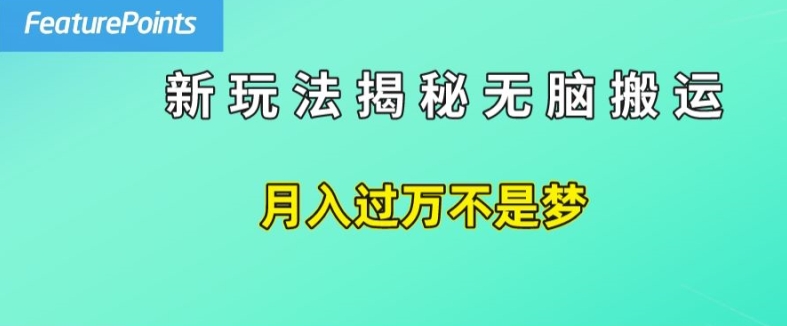 简单操作，每天50美元收入，搬运就是赚钱的秘诀【揭秘】-16888副业资讯