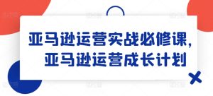 亚马逊运营实战必修课，亚马逊运营成长计划-16888副业资讯