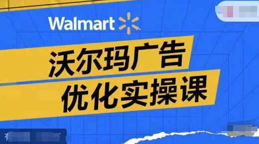 沃尔玛广告优化实操课，广告报告实操讲解，广告如何提高转化和ROAS等-16888副业资讯