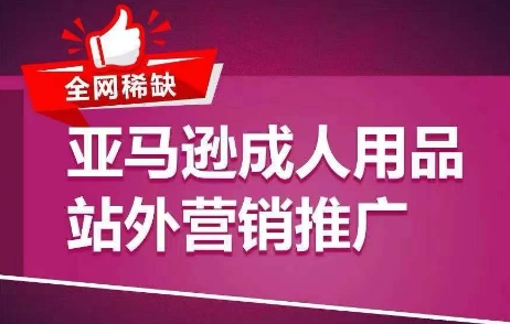 全网稀缺！亚马逊成人用品站外营销推广，​教你引爆站外流量，开启爆单模式-16888副业资讯