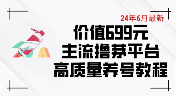 6月最新价值699的主流撸茅台平台精品养号下车攻略【揭秘】-16888副业资讯