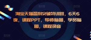 淘宝天猫盈利突破特训营,6天6夜,课程PPT,导师脑图,学员脑图,课程录音-16888副业资讯