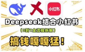 deepseek+小红书打造流量生产线实操课,0到1全流程拆解,搞钱嘎嘎猛-16888副业资讯