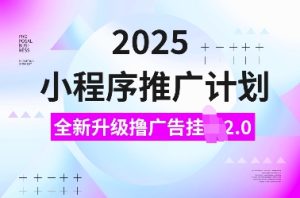 2025小程序推广计划,全新升级撸广告挂JI2.0玩法,日入多张,小白可做【揭秘】-16888副业资讯
