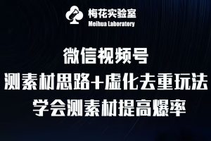 视频号连怼技术-测素材思路和上下虚化去重玩法-梅花实验室社群专享-16888副业资讯