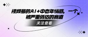 视频号的AI+中老年情感，一个被严重低估的赛道-16888副业资讯