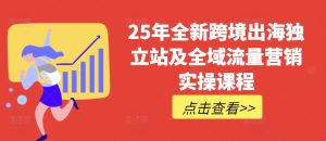 25年全新跨境出海独立站及全域流量营销实操课程，跨境电商独立站TIKTOK全域营销普货特货玩法大全-16888副业资讯